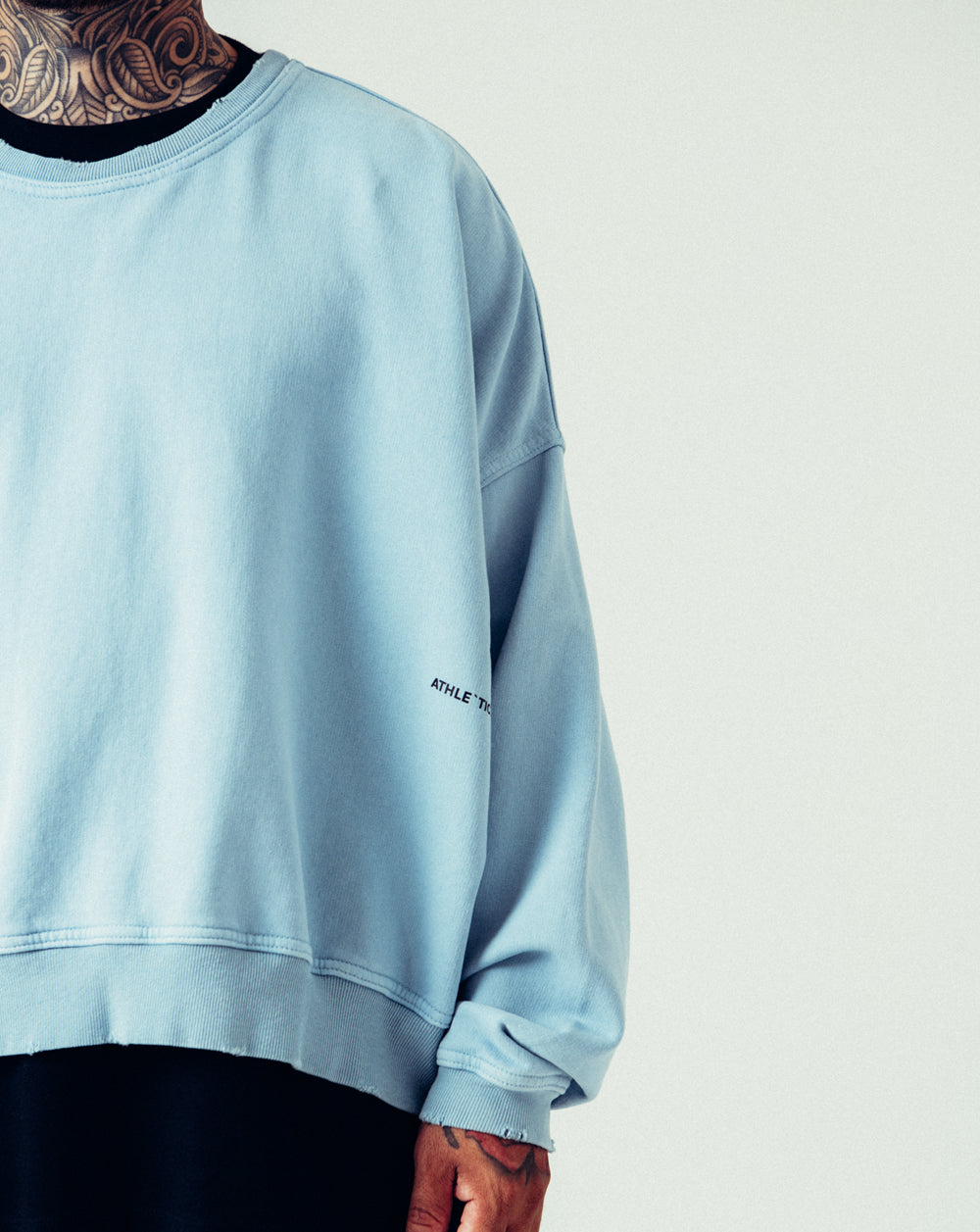 A`S. Crewneck Sweatshirt Sky Blue