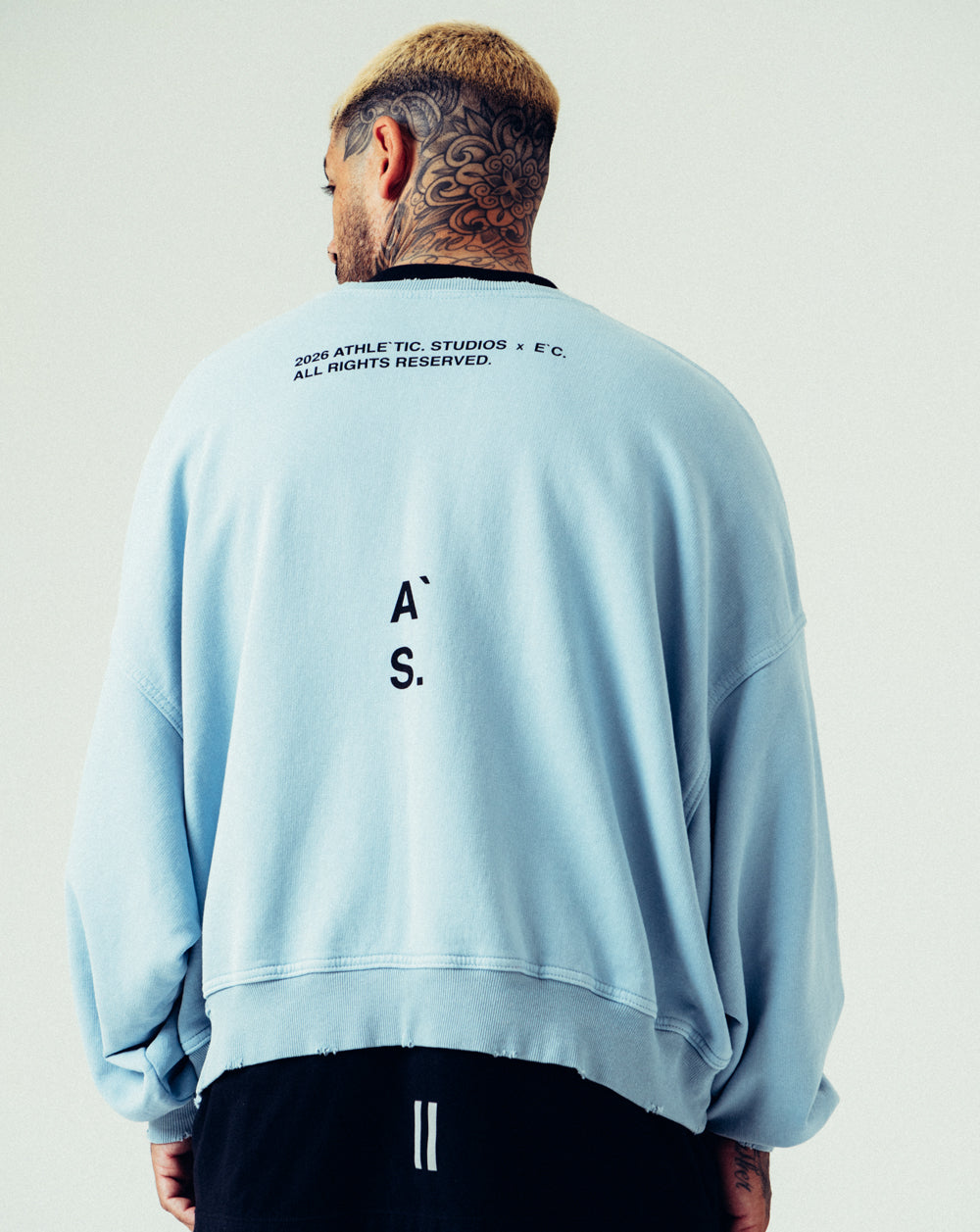 A`S. Crewneck Sweatshirt Sky Blue