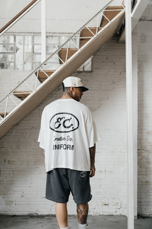 Camiseta Oversized E`C. Creative Dept. - Off White