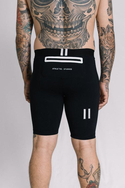 Shorts de Corrida Athle`tic. - Preto