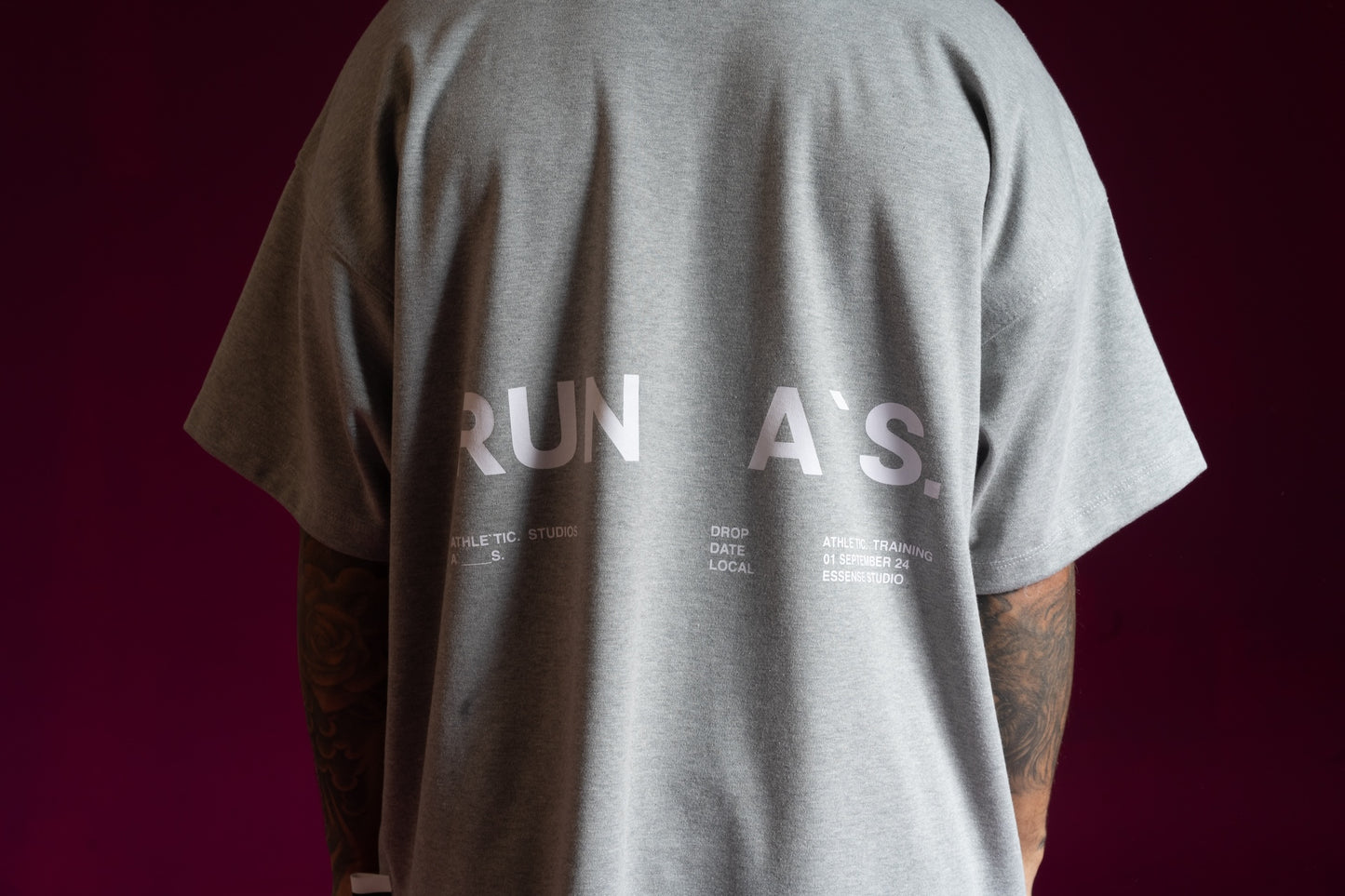 Camiseta Run A`S. - Cinza/Branca